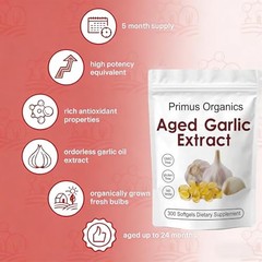 Primus Aged Garlic Extract, Primus Aged Garlic 24 Month Aged,Odorless 1pcs