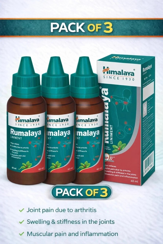 Himalaya Rumalaya Oil (60ml X 3) Joint & Muscle Wellness Support Exp 12/2028