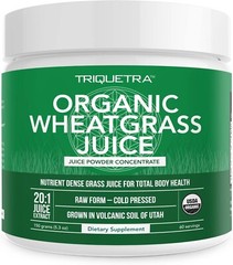 Raw BioActive Organic Wheatgrass Juice Powder – 20:1 Concentrate, 60 Servings