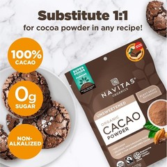 Sustainable and Delicious: 8oz Fairtrade Cacao Powder for Hot Chocolate Bliss