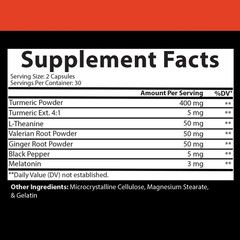 Angry Supplements Turmeric Curcumin w. Ginger PM Melatonin Joint Pain Sleep Aid