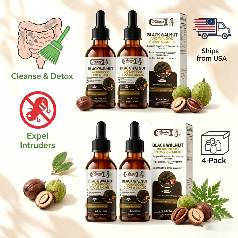 Wormwood Black Walnut Clove Liquid Extract – Parasite Cleanse & Gut Support