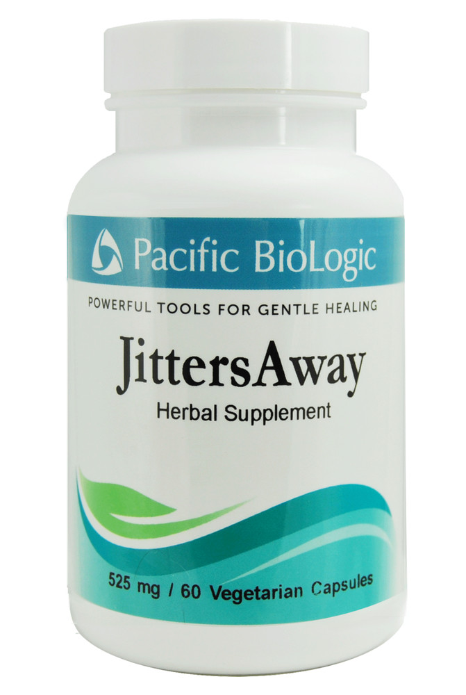 Pacific BioLogic Jitters Away 525 mg – 60 Vegetarian Capsule – Newest Expiration