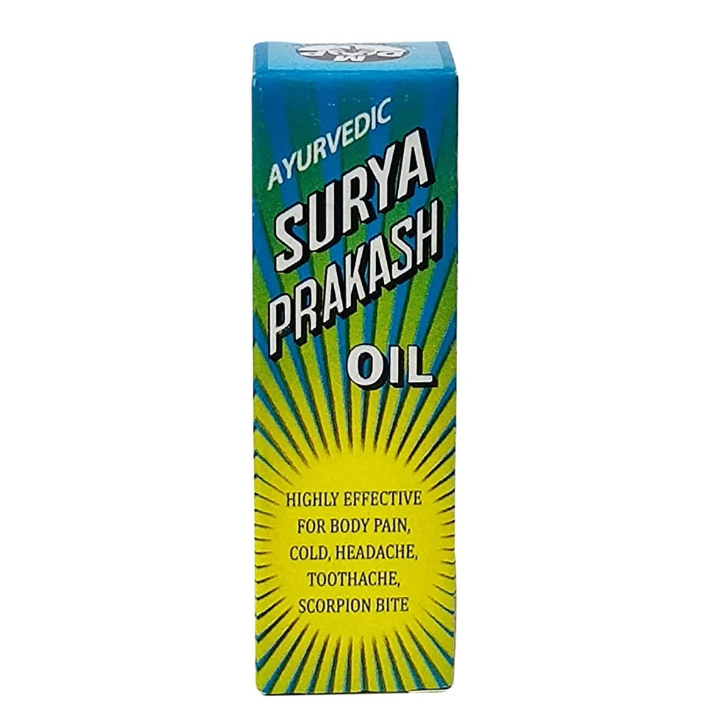 Ayurvedic Surya Prakash Oil 6ml FOR Toothache, Scorpion Bite,Headache[PACK OF 2]