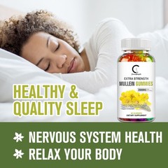 Mullein Leaf Gummies/Drop/Tea For Lung Cleanse Detox Herbal Dietary Supplement