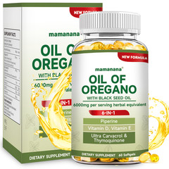 Oil of Oregano With Black Seed Oil 6000mg, 6 in 1 fomula