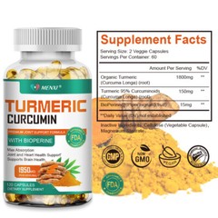 Turmeric Curcumin 95% 2000mg with BioPerine Black Pepper Extract Highest Potency