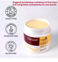 Karseell Collagen Hair Treatment Deep Repair Mask 16.9 Fl Oz SEALED 02/21/2027