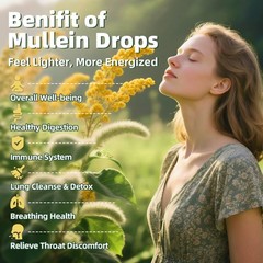 Mullein Drops Super Concentrated Lung Cleanse Detox Leaf Extract Support Immune