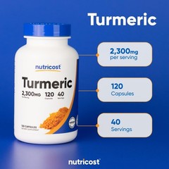 Nutricost Turmeric Curcumin with BioPerine and 95% 120 Count (Pack of 1)