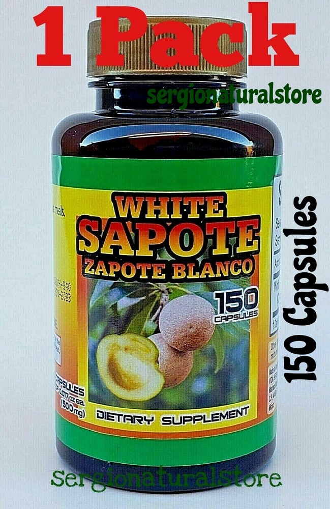 Zapote Blanco / White Zapote 150 Capsules 500 mg each (Casimiroa edulis)