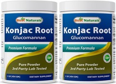 2 Pack Konjac Glucomannan Root Powder 2000mg – 1 lb Each for Weight Loss & Detox