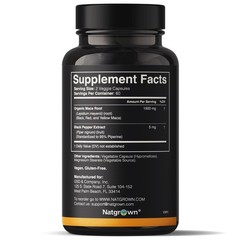Organic Maca Root Powder Capsules – Black, Red & Yellow – 120 ct, 1500 mg, Vegan