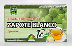 Te Zapote blanco 20 Tea bags White Zapote Natural Herbs for Herbal Tea