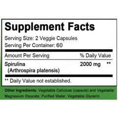 Organic Spirulina 700mg Caps Vegan Detox weight Loss Immune Support Superfood