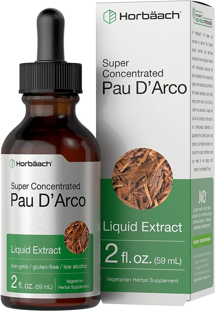 Pau D’Arco Liquid Extracts | 2 fl oz | Vegetarian, Non-GMO | by Horbaach