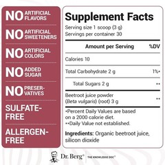 Dr. Berg Raw Organic Beet Powder from Real Earth-Grown Beets – USDA Certified…