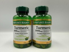 (2 Pack) Nature’s Bounty Turmeric 1,000mg, 60ct Ea. Exp: 05-2028+ M34