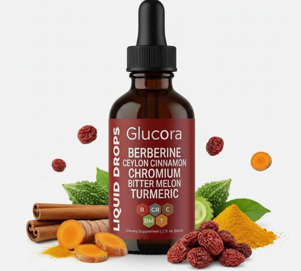 Glucora Berberina Liquida Gotas, Glucora Ceylon Cinnamon Berberine Liquid Gotas