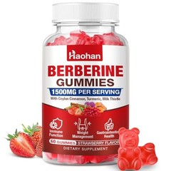 Haohan Berberine Gummies, 1500mg High Potency Berberine HCl, Ceylon Cinnamon,