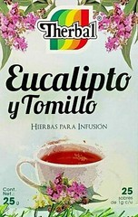 Therbal 25 Tea bags Te Eucalipto y Tomillo Eucalyptus & Thyme Tea Free Shipping
