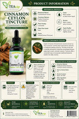 Cinnamon Ceylon Tincture Liquid Herb Drops Natural Extract Heart Supplement 2 oz