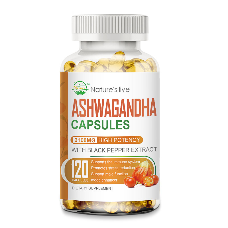 Ashwagandha KSM-66 2100mg – Vegan Root Extract High Strength Capsules 120 Pills