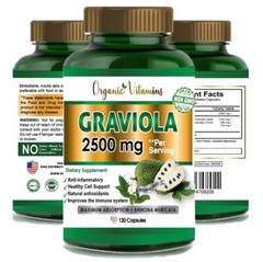Pure 100% Organic vitamins vitamisan Soursop Leaf total 2500 mg Graviola