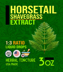 Horsetail Herb (Equisetum Arvense) Dried Herb Liquid Herbal Extract – USA Made