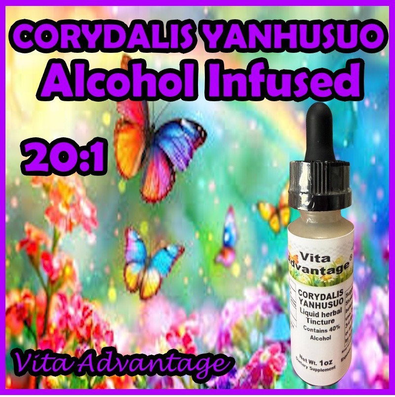 CORYDALIS YANHUSUO 20:1 Tincture StrongPainkiller/MuscleRelaxer Alcohol Base 1oz