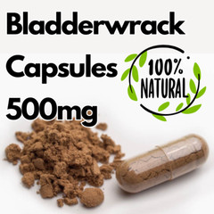 Bladderwrack Capsules 500mg | 60ct Seaweed Supplement | Natural Thyroid Support