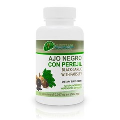 BLACK GARLIC WITH PARSLEY CAPSULES DIETARY SUPPLEMENT X 90