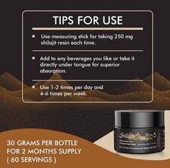 Pure 100% Himalayan Shilajit, Soft Resin, Organic, Extremely Potent, Fulvic Acid