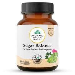 Organic India Sugar Balance Capsules (60) – Supports Insulin & Metabolic Health,