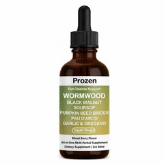 Prozen Wormwood Gut Cleanse Liquid Drops, Nuvian 2 Fl Oz (Pack of 1), 1