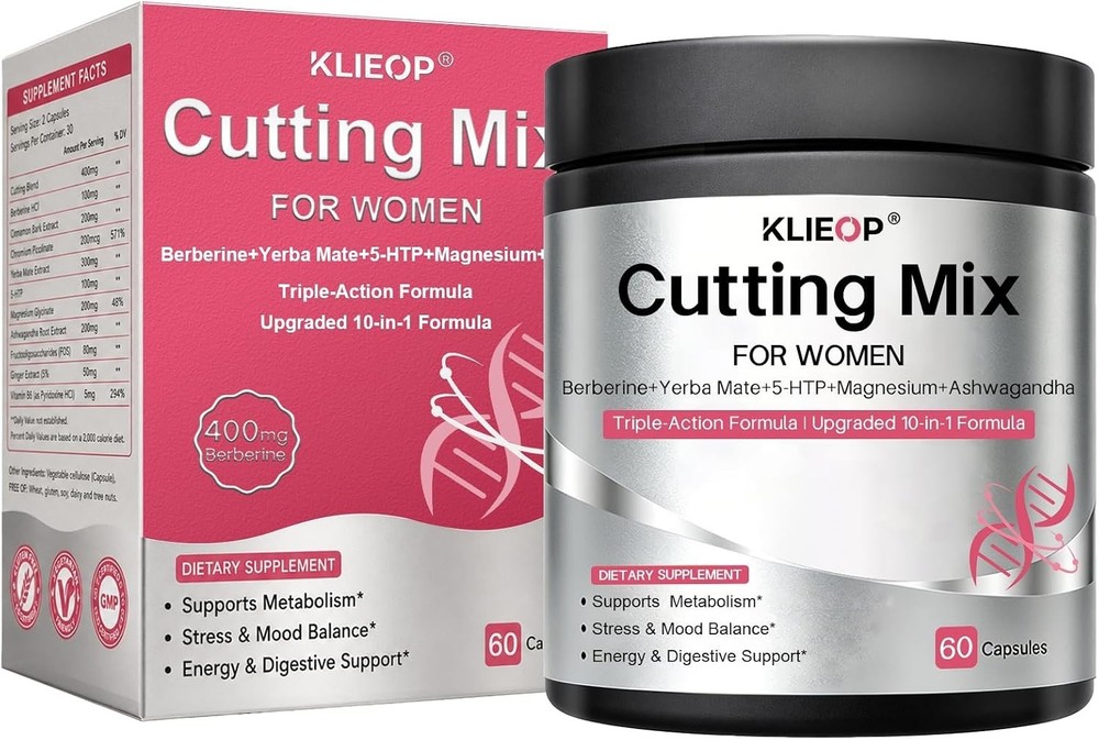 Cutting Mix Capsules with Berberine HCl, Ashwagandha Root Extract, Chromium Pico