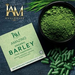 I AM Amazing Pure Organic Barley Capsule 100 Capsules Authentic