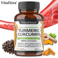 Turmeric Curcumin With Black Pepper,Support Joint Health High Absorption 120caps