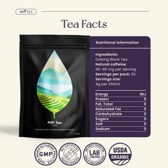 PiPi Tea Organic Oolong Bags – Whole Leaf, 20 (4g Each) 20