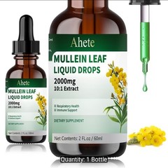 Mullein Drops for Lungs – Lung Health Supplement – Mullein Leaf Extract…