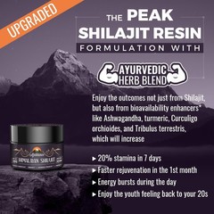 Pure Himalayan Shilajit Resin 600mg – Organic Ayurvedic Blend for Energy & Immun
