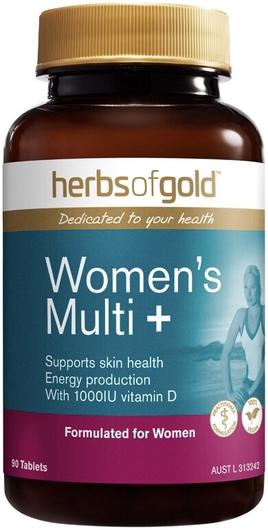 Womens Multi Plus Grape Seed 12000mg 90 Tabs Herbs of Gold