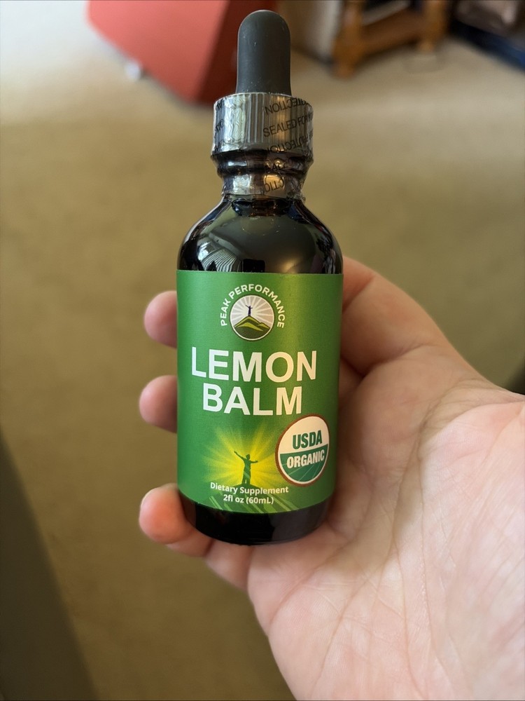 Peak Performance Organic Lemon Balm Liquid Extract Oral Supplement 2 fl oz