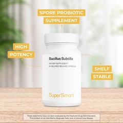 Supersmart – Bacillus Subtilis 3 Billion CFU per Day 60 Count (Pack of 1)