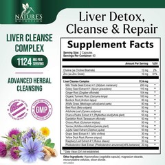 Liver Cleanse Supplement Milk Thistle Silymarin 120 Capsules Nature’s Nutrition
