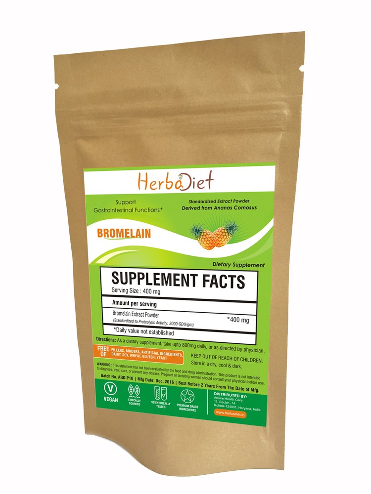 Bromelain Powder 3000 GDU/g Powerful DIGESTIVE ENZYME 500mg Inflammation Support