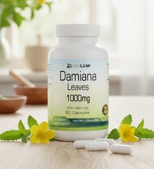 Damiana Leaf Capsules 1000mg Per Serving – High Strength –