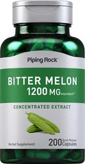 Bitter Melon Capsules | 1200mg | 200 Count | Non-GMO Extract | by Piping Rock