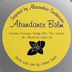 Abundance Balm 2 oz Tin – Coconut Oil, Cinnamon Orange Mint Pine, Chafing