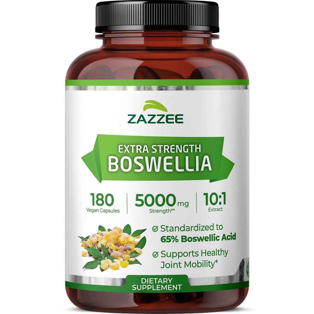 Extra Strength Boswellia 10:1 Extract, 65% Boswellic Acid, 180 Vegan Capsules…